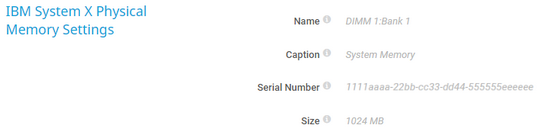IBM System X Physical Memory Settings IBM System X Physical Memory Settings
